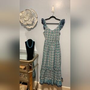 Haute Hippie Blue and White Floral Dress